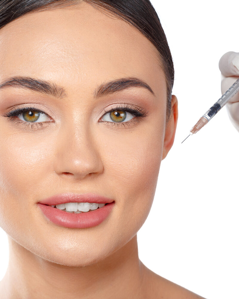 Aplicação de toxina botulínica por dermatologista, resultado natural